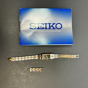 Seiko Women's Wrist Watch Gold Silver Black Two Tone 2E20-0AY0 Japan Movement - Picture 1 of 11