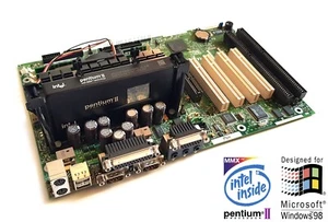 Intel SE440BX Seattle + Pentium II 400Mhz + 256 Mb RAM + CS4236B Retrogaming set - Picture 1 of 18