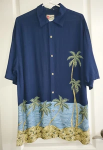 Hilo Hattie hawaiianisches Original Herren Aloha Shirt Palmen Strand Sand Ozean Gr. L - Bild 1 von 17