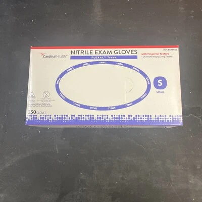 Cardinal Health Nitrile Exam Gloves - 250 Gloves, Small - REF 88RT02S - Image 1 of 3