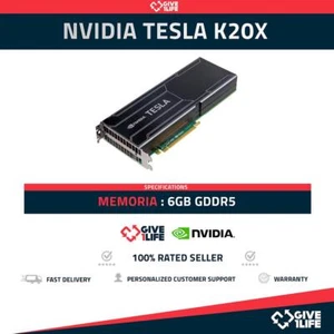 NVIDIA TESLA K20x 90Y2351-6GB GDDR5 PCIe x16 TARJETA GRAFICA - SERVIDOR - Imagen 1 de 7