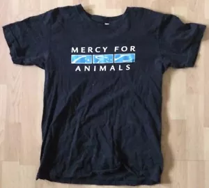 Used Mercy For Animals Animal Rights Vegan T-Shirt (Medium) Has Hole In Armpit - Picture 1 of 4