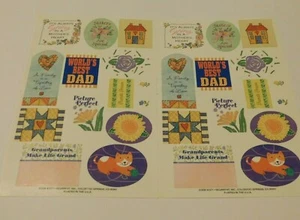 Current Stickers 2 Sheets ~Sayings Mother Dad Sisters~ Vintage Scrapbooking - Picture 1 of 2