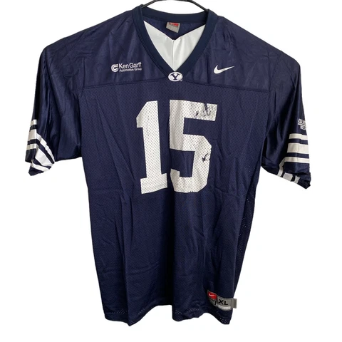 Nike BYU Cougars Football Jersey Men’s Size XL Ken Garff Promo #15 Cover