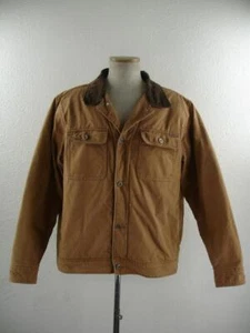 Woolrich Jacket Men's XL Brown Sherpa Lined Duck Canvas Work Chore Barn Trucker - Picture 1 of 21
