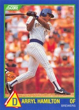 Darryl Hamilton 1989 Score Rising Stars Baseball card #44 Milwaukee Brewers