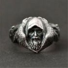 Odin Raven Ring Norse Mythology Men Stainless Steel Viking Wolf Biker Jewelry