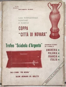 1958 TROFEO SCIABOLA D'ARGENTO COPPA NOVARA GARA ITALIA UNGHERIA POLONIA FRANCIA - Foto 1 di 3