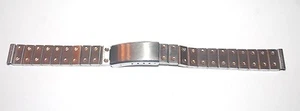 HADLEY ROMA Rare WATCH BAND STAINLESS 12MM END 12.5MM CATCH 6" ADJUSTABLE - Picture 1 of 6