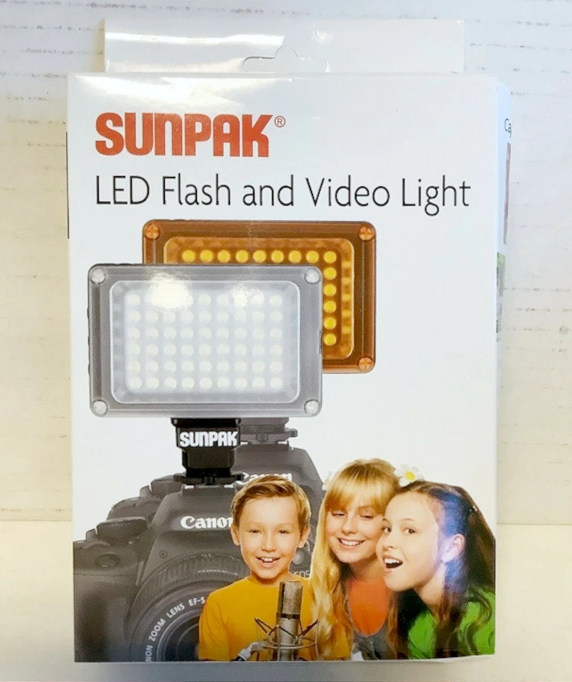 NEW Sunpak VLF-LED-112 Flash and LED Video Light Dimming Dual-function Shoe - Image 1 of 4