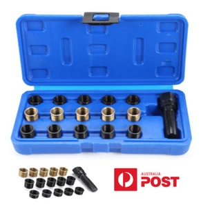 16Pcs 14mm x 1.25 Spark Plug Thread Repair Tool Kit M14 M16 Tap w/ Portable Box - Picture 1 of 7