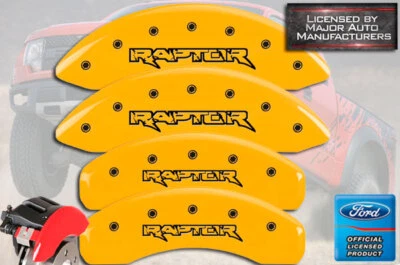 Ford F150 "Raptor" 2017-2020 delantero trasero amarillo MGP pinzas de freno cubiertas mecánico Foto 1 de 4