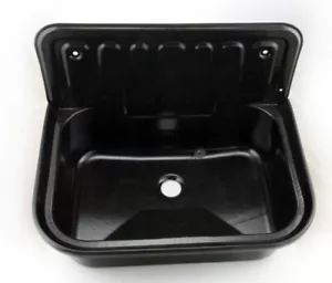 Ausgussbecken aus Stahl Granit-Optik Spülbecken Waschbecken | B-Ware - Bild 1 von 6