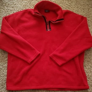 Ralph Lauren Polo Jeans Para Hombre Pullover Polar Talla XL, Rojo 1/4 Cremallera - Imagen 1 de 5