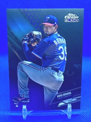 2021 Topps Chrome Black Kohei Arihara #47 Purple /150 RC Texas Rangers - Image 1 of 2