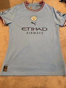 New Puma Manchester City MCFC Home Soccer Jersey 765712 Women’s Small - Picture 1 of 11