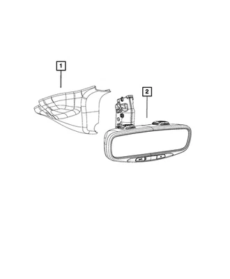 Genuine Mopar Inside Rear View Mirror 5XR34DX9AF - Image 1 of 4