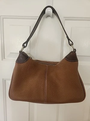 De Colección Dooney and Bourke Hobo Bolso Cartera Cuero Guijarro Tostado Marrón Bolso de Hombro Foto 1 de 4