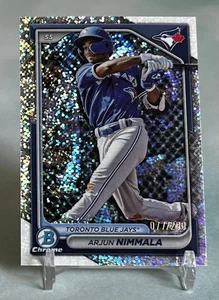 Arjun Nimmala 2024 Bowman Draft Chrome Sparkles Refractor #/200 Blue Jays - Bild 1 von 5