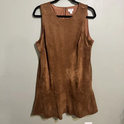 Mini Vestido Jcrew Nuevo con Etiquetas Imitación Gamuza Cintura Caída Profesor de Otoño Cápsula Preppy Talla 14 Foto 1 de 4