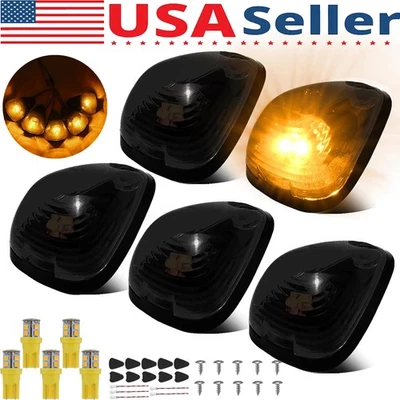 5Pcs Smoke LED Cab Roof Lights Marker  For 99-16 Ford F250 F350 F450 Super Duty - Image 1 of 4