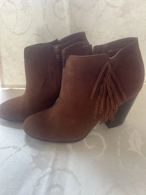 Carlos Santana Tempe ботильоны США 10M Mustang коричневый бахрома отделка коренастый - Изображение 1 из 4