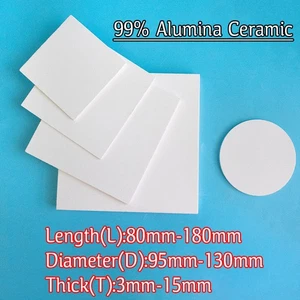 Alumina Ceramics Square Sheets Round Plate High-temperature Resistant Insulation - Picture 1 of 5