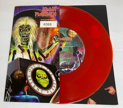 IRON MAIDEN~OUT OF THE SILENT PLANET~2000 UK LTD EDIT #4066 RED VINYL~SINGLE7”45 - Image 1 of 4