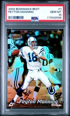 2002 Bowman's Best #1 Peyton Manning PSA 10 - Image 1 of 2