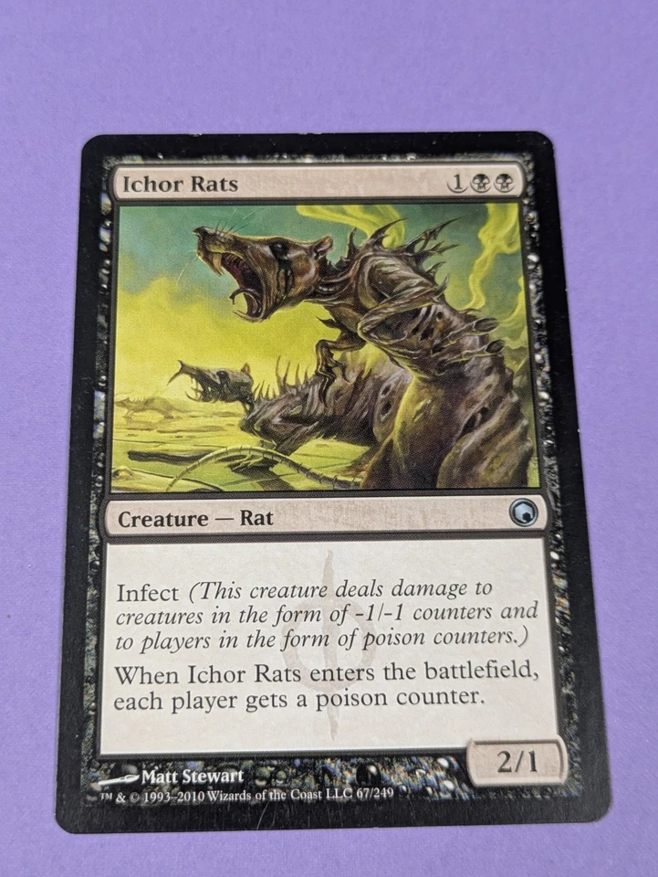 MTG Magic: Scars of Mirrodin: Ichor Rats #67/249 Uncommon - LP - Image 1 of 2