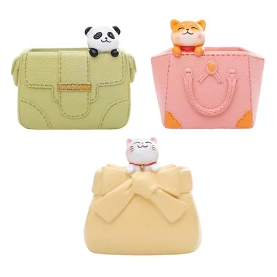 Bonsai Plant Holder Collectible Statue Handbag Shape Succulent Pot Planter - Image 1 of 2