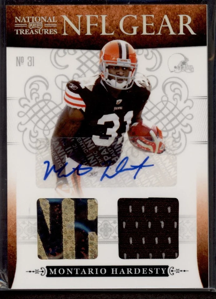 2011 Montario Hardesty NT NFL Gear Relic Auto RC /10 (Note) #16 (B2848) - Image 1 of 1