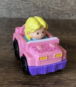 Jeep Little People Wheelies Niña Mamá Estampado Leopardo Rosa Púrpura 2014 Envío Rápido - Imagen 1 de 6