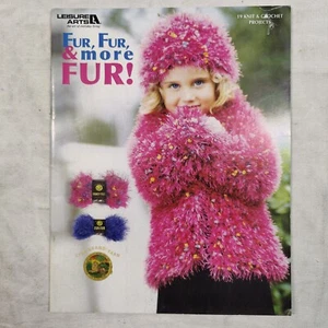 2004 More Fur 19 Knit Designs Leisure Arts 3774 Yarn Knitting Crochet Patterns - Picture 1 of 24