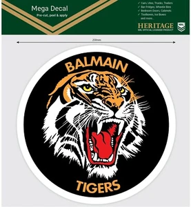 620498 BALMAIN TIGERS NRL TEAM HERITAGE MEGA DECAL CAR SPOT STICKER - Picture 1 of 1