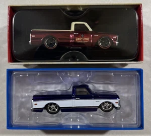 NEW 2024 Hot Wheels  REDLINE CLUB  1969 Chevrolet C-10 Truck Blue & RED LOT 2 - Picture 1 of 5