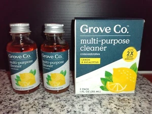 Multi-Purpose Cleaner Concentrates (Grove Co) Eucalyptus & Lemon. 2pk New In Box - Picture 1 of 2