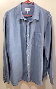 Mens Greywire L/S Light Blue Washed Linen Button Up Shirt Sz. XL - Picture 1 of 11