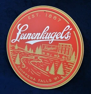 CERVEZA DE LEINENKUGEL - Letrero redondo de metal lata - Hombre cueva garaje bar pub decoración de pared - Imagen 1 de 11