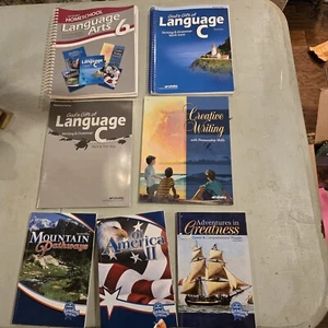 Abeka 6th Grade Language Arts 6 Curriculum Lot Of 7 Books Language C - Picture 1 of 8