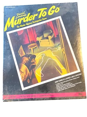 Vintage David Landau MURDER TO GO Mystery Participation Game NEW sealed - Image 1 of 3