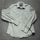 Abercromie & Fitch Shirt Mens Large White Long Sleeve Button Up Gray Striped