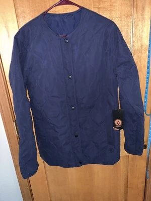 New Volcom Women Reversible Jacket Liner Insulated - Blue H0251901 - Medium - Image 1 of 4