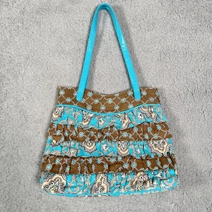 Bolso de mano Vera Bradley "Totally Turq Turquoise" Cha Cha - Imagen 1 de 7