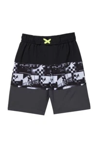 Tony Hawk Boy's XL 18/20 Black Gray Skate Photo Swim Trunks Short Board Shorts  - Picture 1 of 2