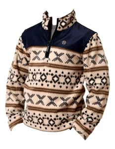 Roper Western Jacket Boys Aztec 1/4 Zip Cream 03-397-0692-6163 WH - Picture 1 of 2