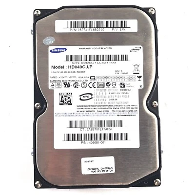40GB SATA 3.5" 7200RPM HDD - 365555-001 - Image 1 of 2