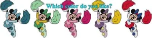KREUZSTICH + BASTELMUSTER Minnie Mouse Cheerleader Pom Poms Ihre Teamfarben - Bild 1 von 18