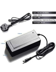 iScooter Electric Scooter Charger w power supply E9D/E9 Pro/E9T/i9/i8 DC5.5mm - Picture 1 of 4