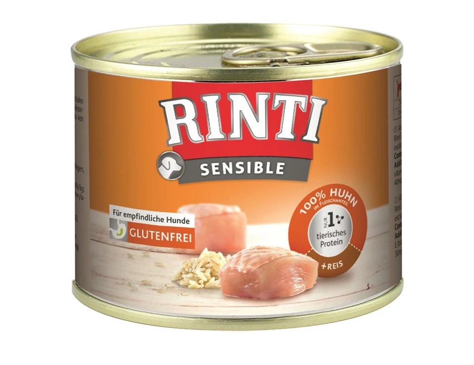 Rinti Sensible Huhn Reis 12x 185g Nassfutter Feuchtnahrung Hundefutter - Bild 1 von 1